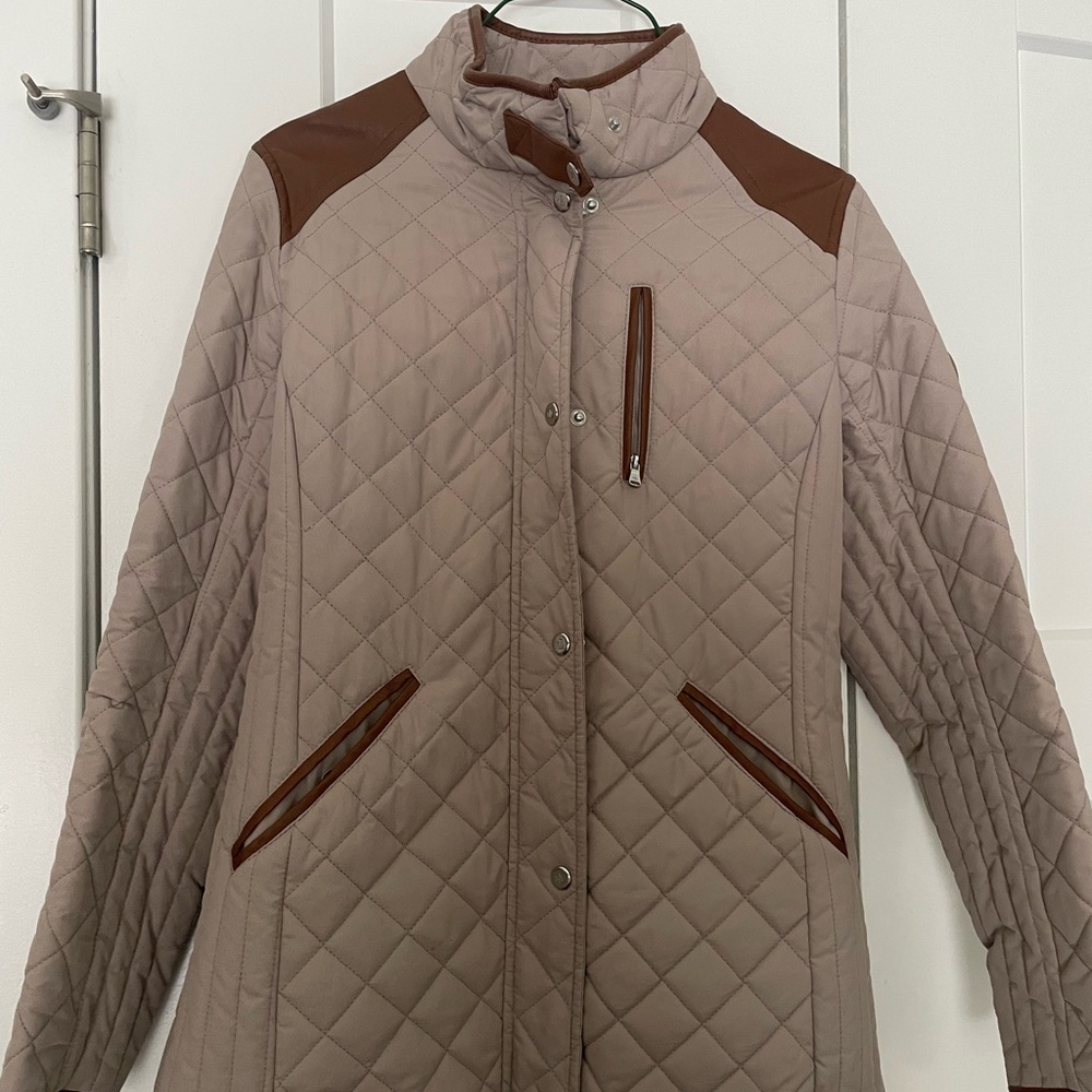 Ralph Lauren Quilted Jacket in Cream and Brown